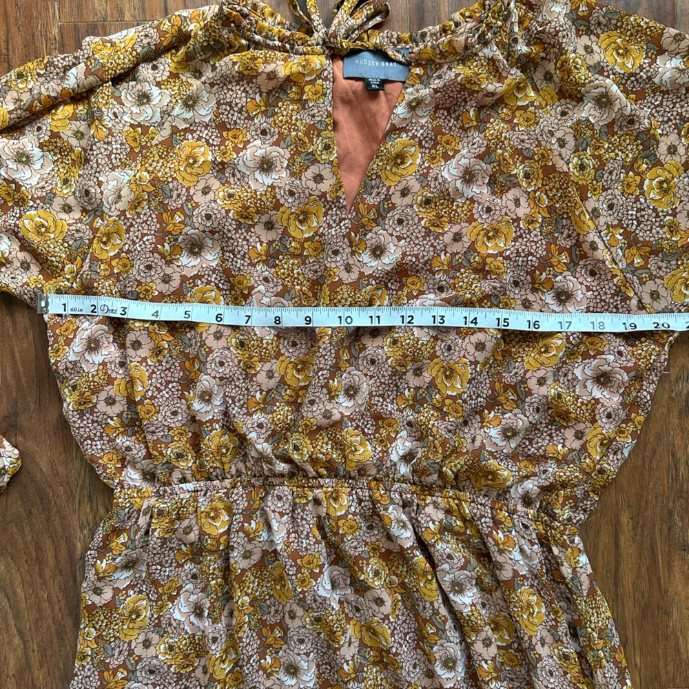 Long sleeve  Floral Print  Maxi Dress women’s size Large - Picture 8 of 9